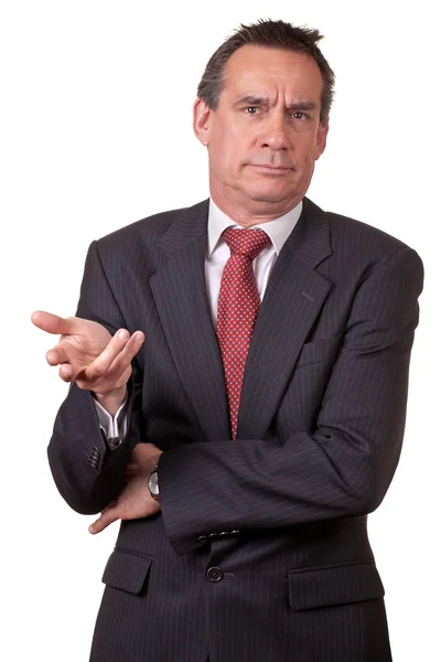 Irritado irritado homem de negócios no terno — Fotografia de Stock