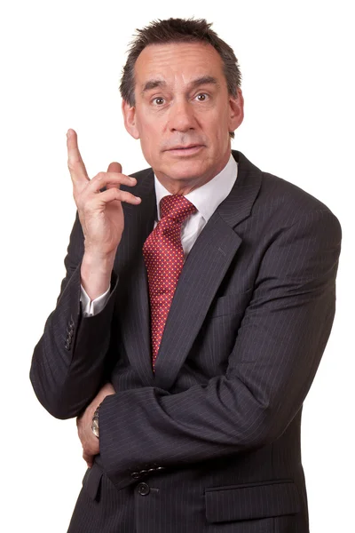 Puzzled Middle Age Business Man in Suit — Stock Photo, Image
