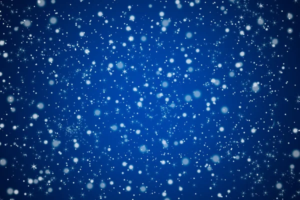 Ziemlich blauer Nachthimmel mit Sternen und Lichtern Hintergrund — Stockfoto