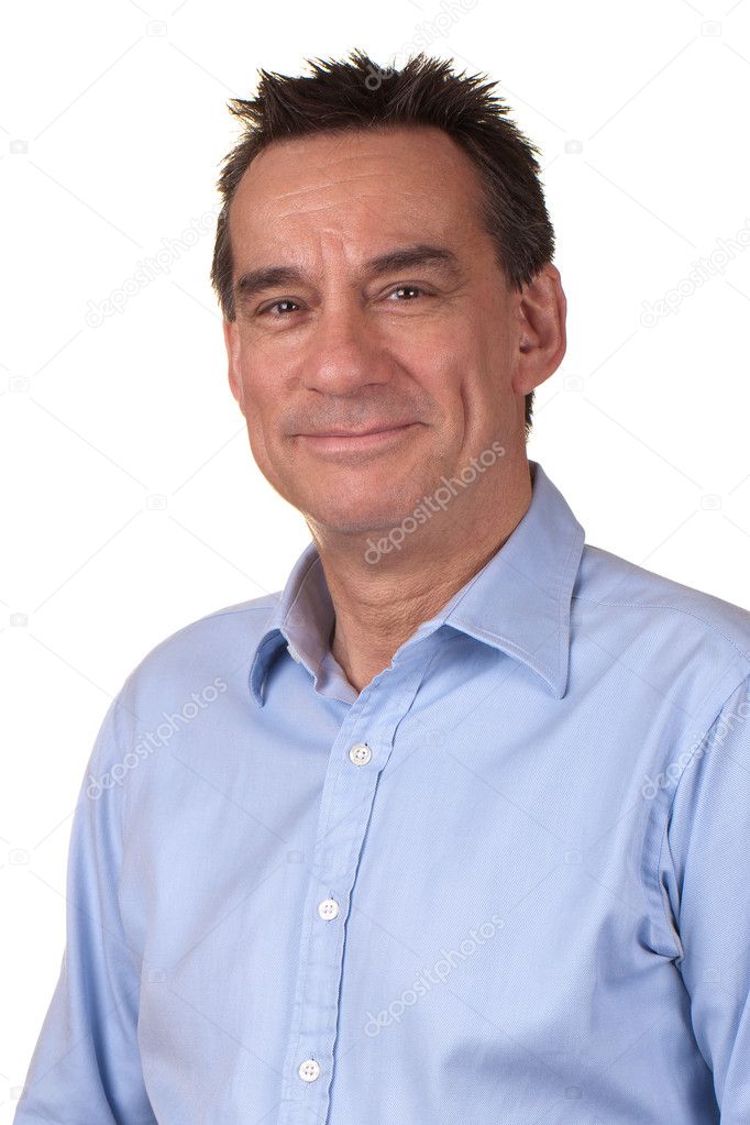 Portrait of Smiling Attractive Middle Age Man
