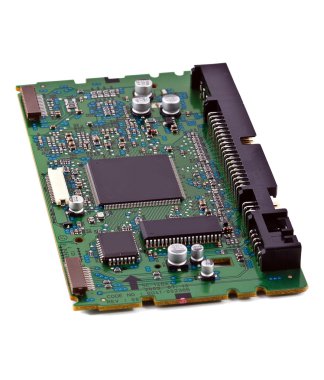 Electronic circuit board, part of computer equipment clipart