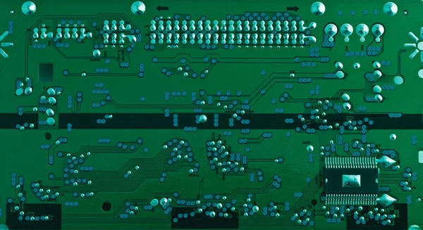 Placa de circuito impreso verde — Foto de Stock