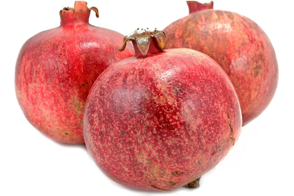 stock image Ripe pomegranates isolated on white background