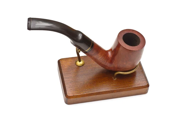 Smoking pipe on stand, isolated — Stock Photo, Image