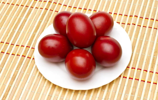 Red easter eggs — Stock Photo, Image
