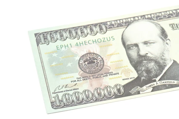 One million dollars banknote closeup — Stock Photo, Image