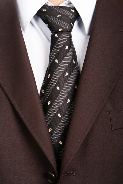 Λεπτομέρεια από ένα επαγγελματικό άνθρωπος κοστούμι με γραβάτα — Φωτογραφία Αρχείου