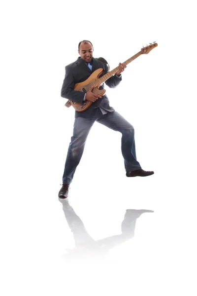 Człowiek gra gitara elektryczna — Zdjęcie stockowe