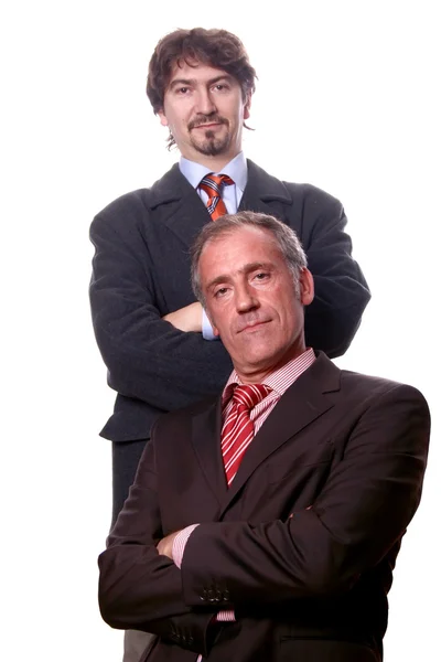 Deux jeunes hommes d'affaires portrait — Photo