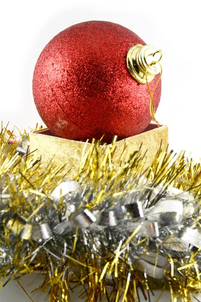 Detail of christmas balls and stars — Stock Photo, Image