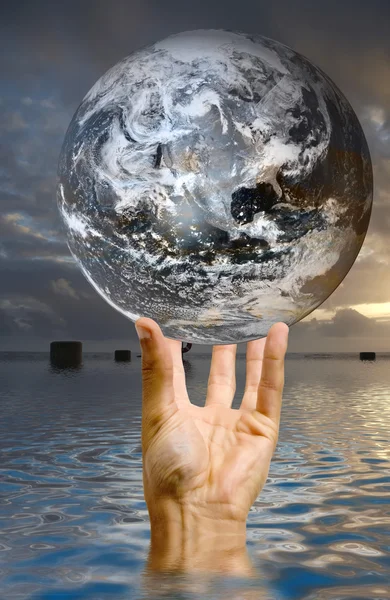 Erdbild mit freundlicher Genehmigung der Nasa sichtbare Erde — Stockfoto
