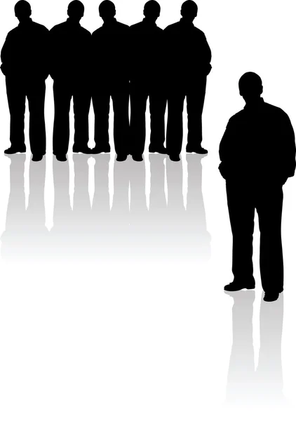 Silhouette Business Team — Image vectorielle