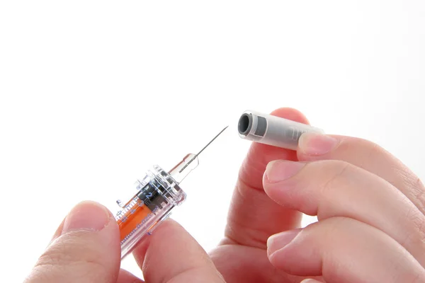 stock image Capping Used Syringe