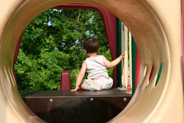 Baby Girl at Playground — Stock Photo, Image