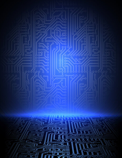 Vector blue electronic background. eps10