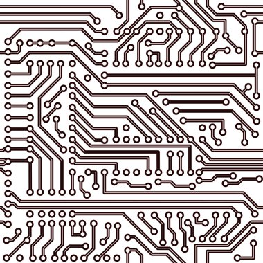 Vector seamless circuit board pattern