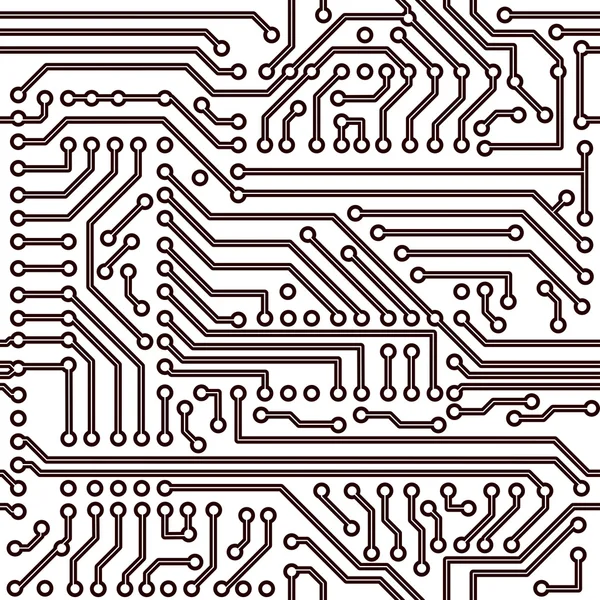 Modèle de carte de circuit imprimé sans couture vectoriel — Image vectorielle