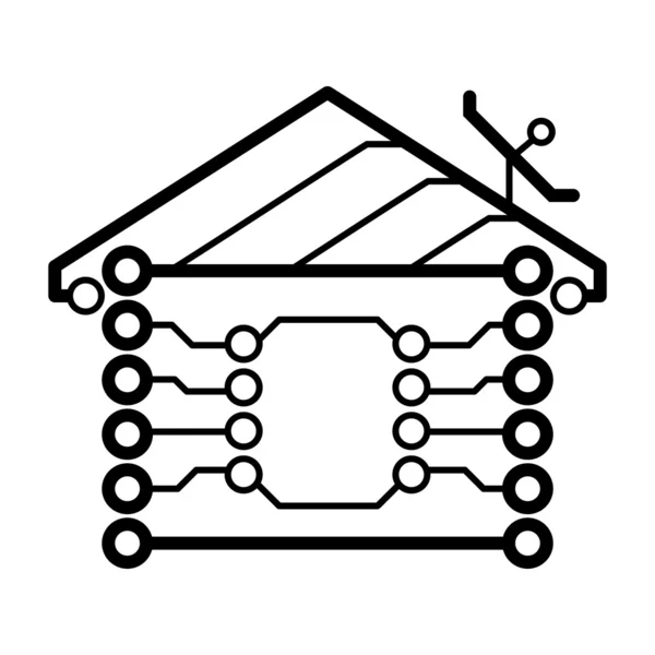 Vector elektronische huis logo Stockillustratie