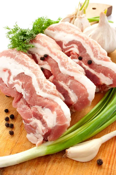 Vlees met Groenen en specerijen — Stockfoto