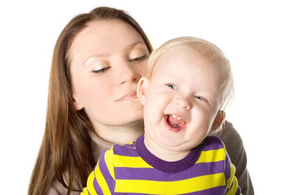 Mother and child in the studio — Stock Photo, Image