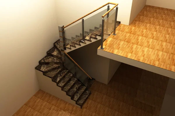 Mermer merdivenler 3d — Stok fotoğraf