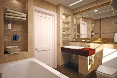 Interior of bathroom clipart