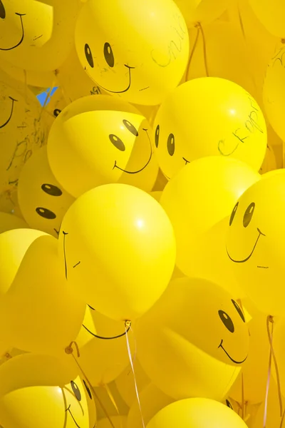 stock image Yellow balloons with smiley