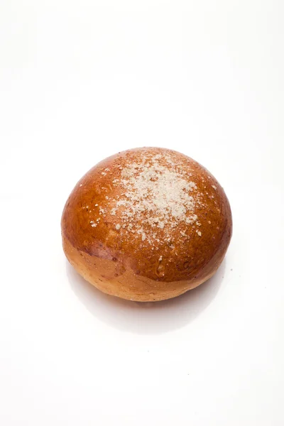 Sweet bun on white — Stock Photo, Image