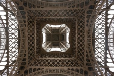 Eiffel tower viewed from underneath clipart
