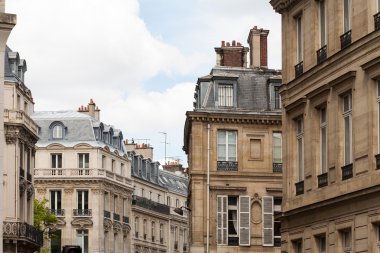 Parisian cityscape of classic architure clipart