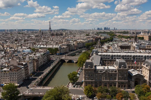 A párizsi Notre-Dame a részletes nézet — Stock Fotó