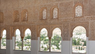 karmaşık penceresinin ayrıntılar içinde alhambra palace