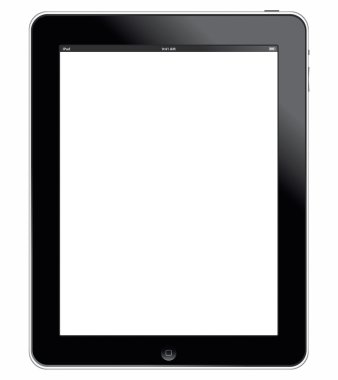 Apple iPad 3G with clipping path clipart