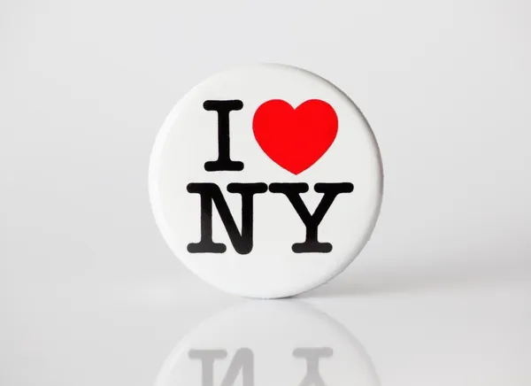 我爱纽约徽章 — 图库照片