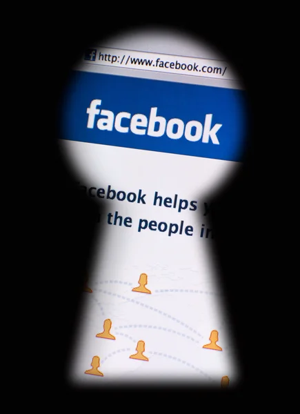 Facebook 的隐私问题 — 图库照片