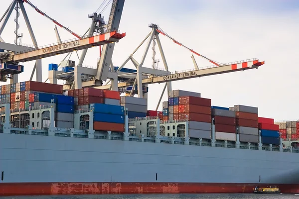 Containerschiff für Frachtgüter — Stockfoto