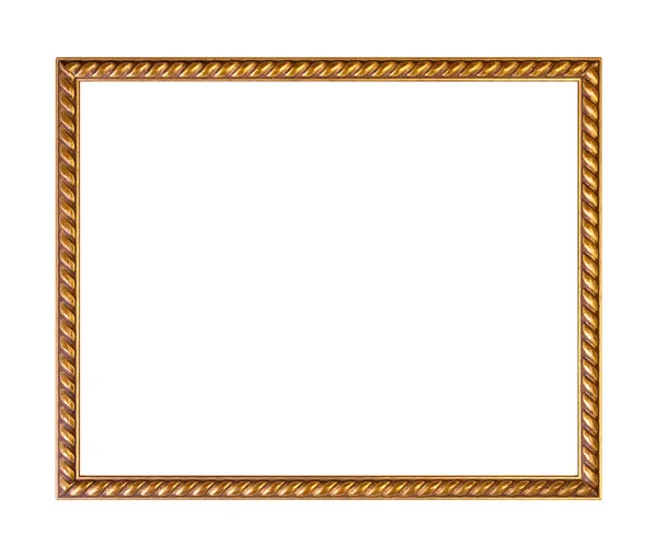 Marco dorado adornado, aislado en blanco —  Fotos de Stock