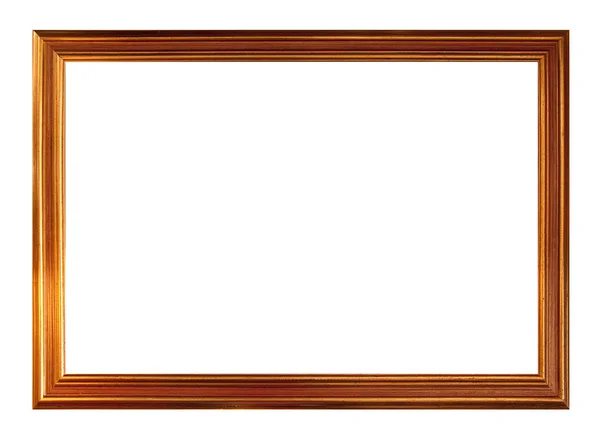 Золотая рамка, изолированная на белом Лицензионные Стоковые Изображения