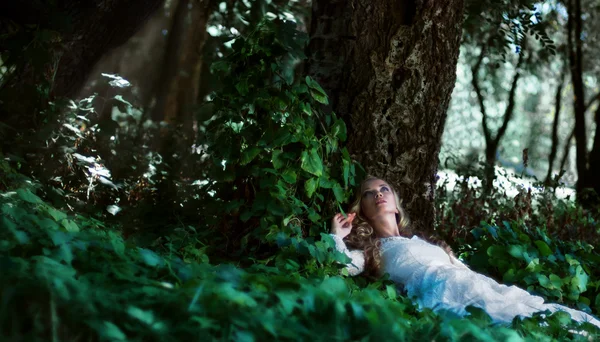 Víla nevěsta v lese — Stock fotografie