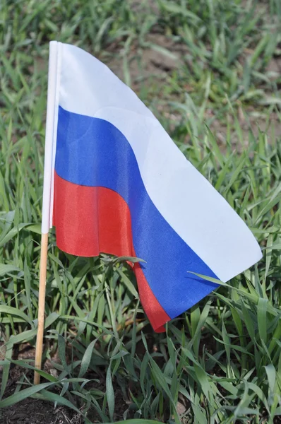 The flag of Russia.