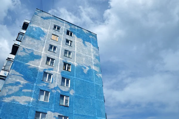 Uma parede pintada do edifício . — Fotografia de Stock