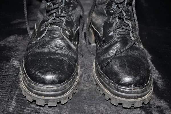 黑色靴子 — 图库照片