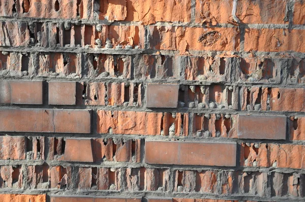 Eine alte Ziegelmauer. — Stockfoto