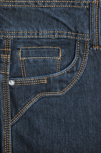 Pocket of blue jeans.