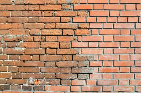 Uma parede de tijolo. — Fotografia de Stock