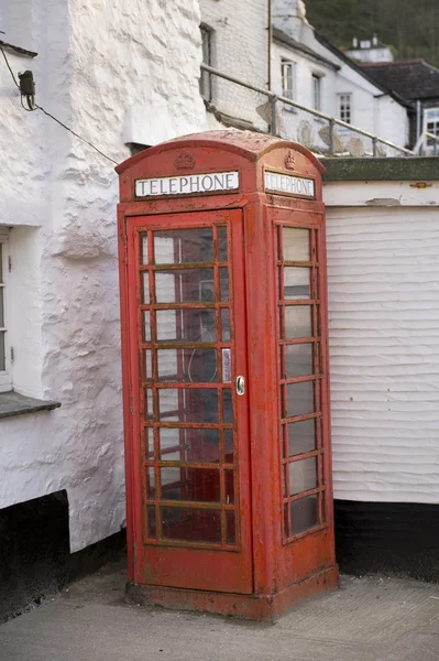Red british phone box