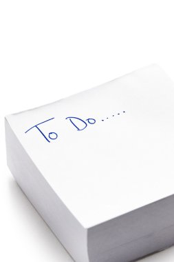 To do list written on post it note pad clipart