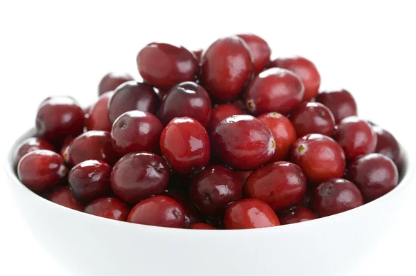 stock image Fresh cranberries in a white bowl