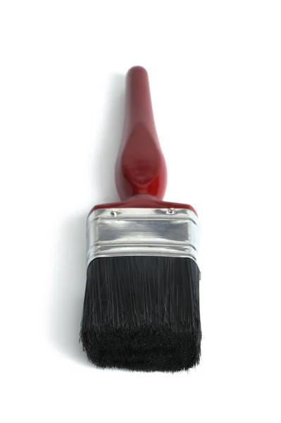 Izole kırmızı boya fırçası — Stok fotoğraf