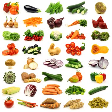 Collection of fresh vegetables clipart